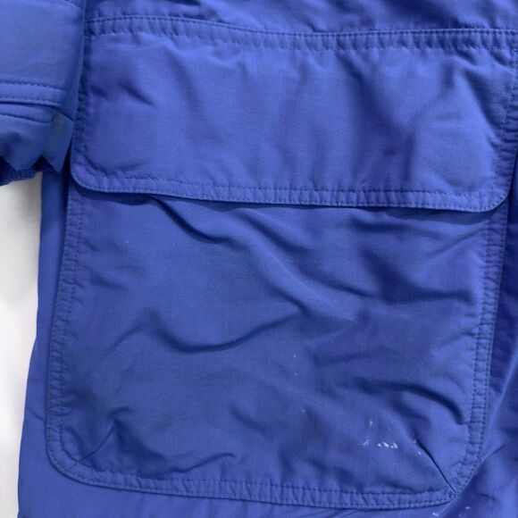 Lands’ End Hooded Heavy Parka Men’s Large Blue Gray Fleece Lined Winter Jacket - Picture 4 of 7